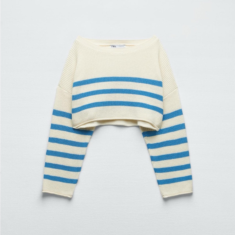Zara cropped knit sweater